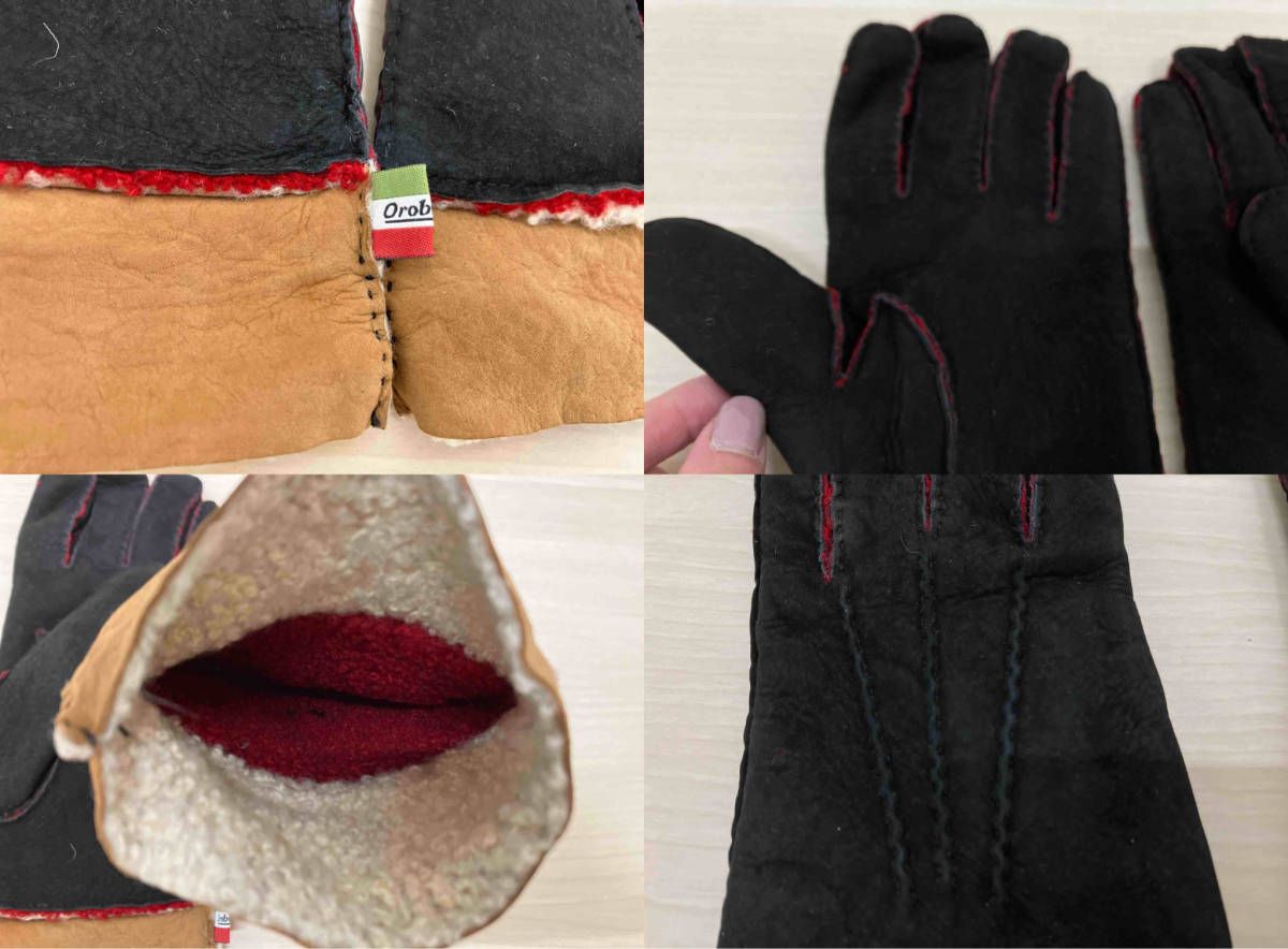 専用◆２点セット オロビアンコ 羊革 手袋 ２５cm 赤茶色＆黒２４cm 10243-015a.jpg