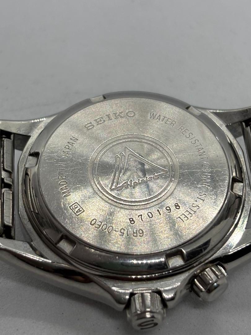 【稼働品】セイコー アルピニスト6R15-00E0 メカニカル デイト 自動巻き セイコー アルピニスト6R15-00E0 メカニカル デイト 自動巻き