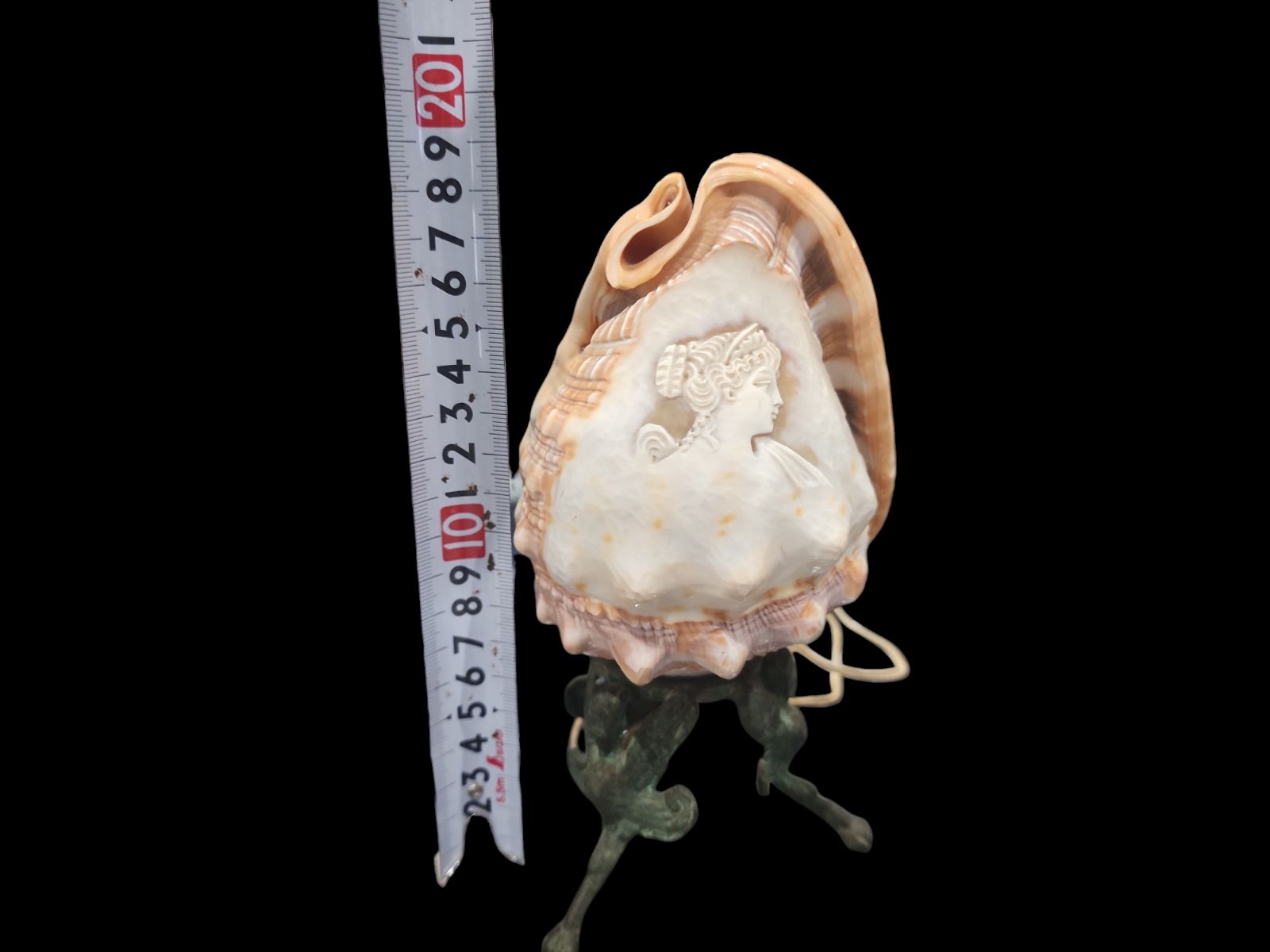 イタリア製 シェル カメオ ランプ スタンド アンティーク 当時物 照明