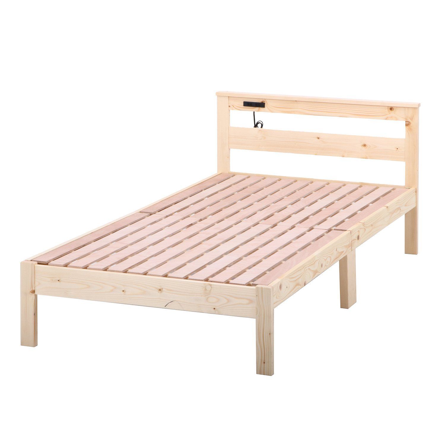 在庫処分】コンセント付き ナチュラル パイン材 幅102cm ブラザー