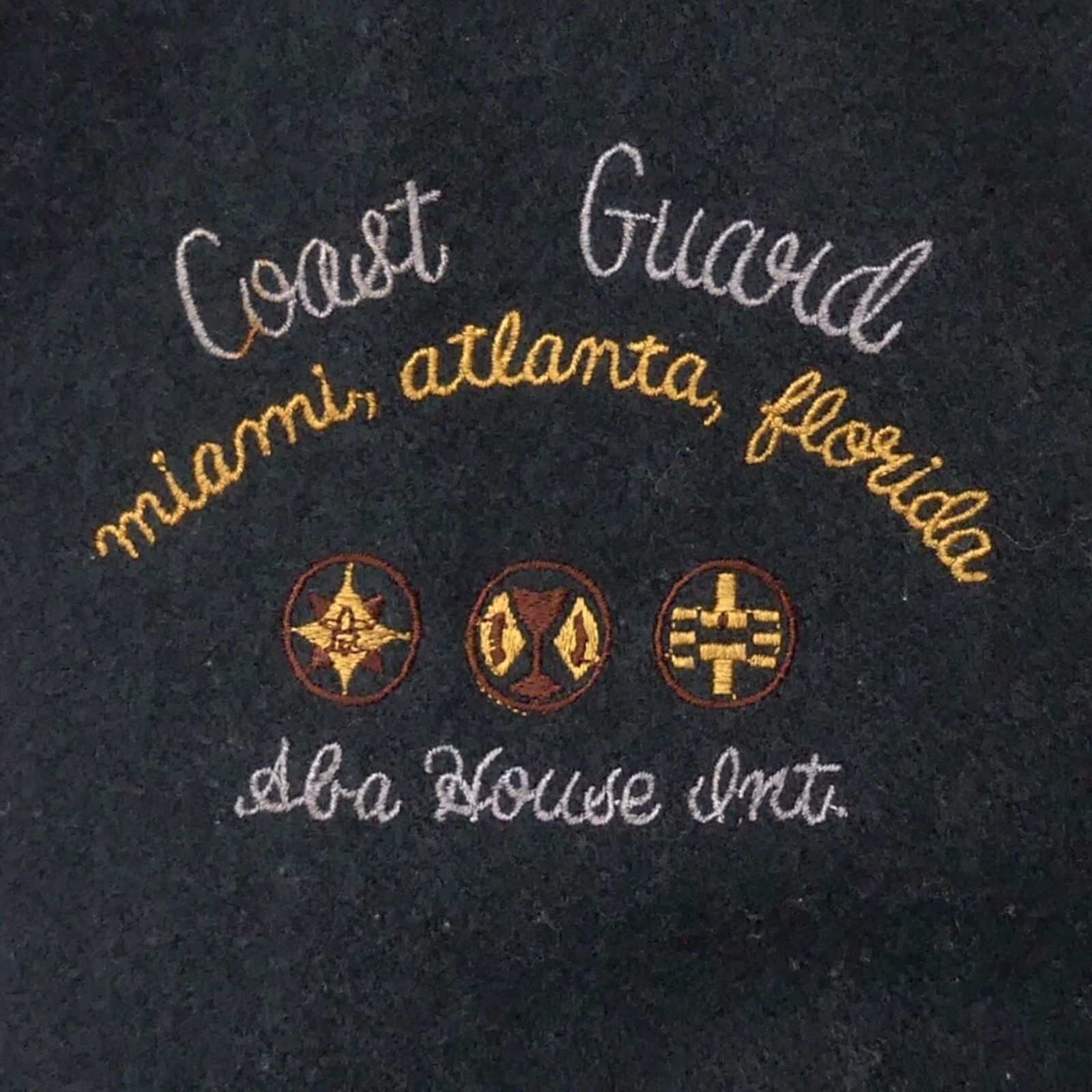 90s　ABAHOUSE　アバハウス　総刺繍　フルデコ　レザースタジャン　日本製 ABAHOUSE - アバハウスABA HOUSE袖革スタジャン 80s 90s