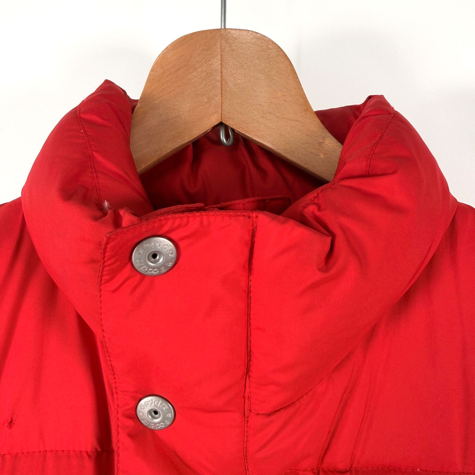 希少 Zippo ダウンジャケット レッド L ジッポ 古着 大きいサイズ