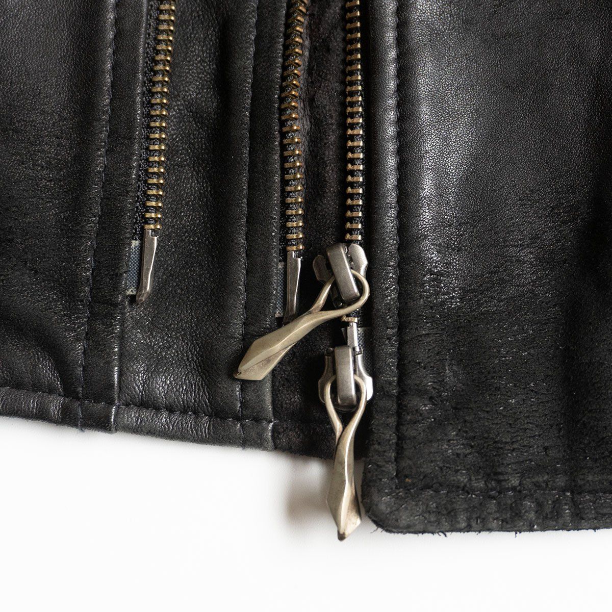 14th addiction レザー パッチワーク ムートン ジャケット 羊 革 00s archive goa leather jacket vintage レザー ぱパッチワーク