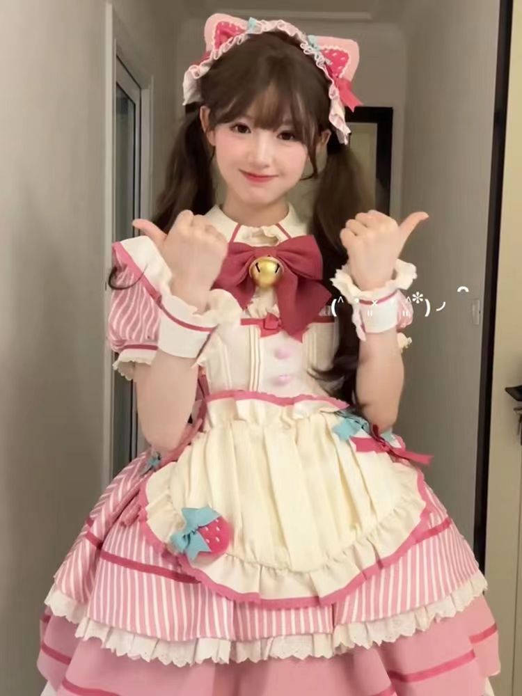 人気極美品 コスプレ　メイド lolita OP 純情姫 可愛い ロリータワンピース コスプレ衣装 十字姫様  コスチューム衣装  JK服 変装 仮装 演出服 オリジナル 洋服 ロリータ ワンピース