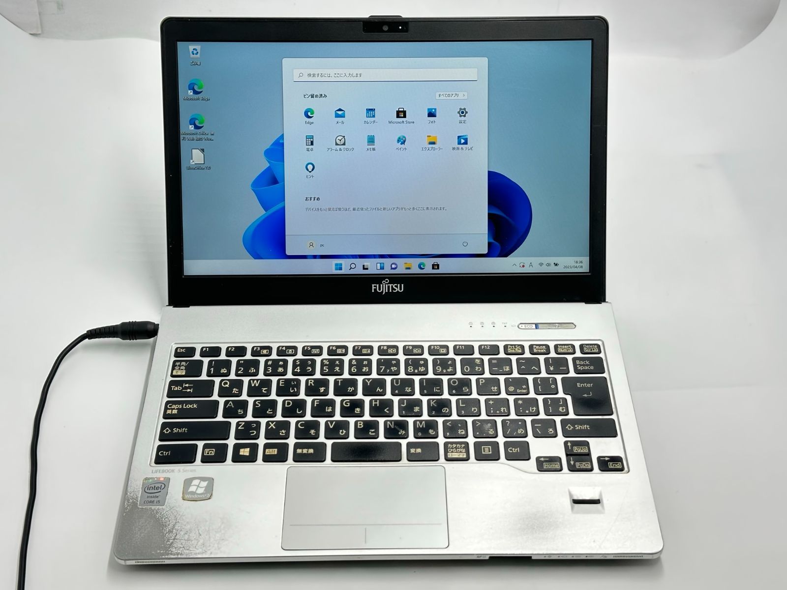 送料無料 保証付 日本製 13.3型 ノートパソコン 富士通 S904/J 動作良品 第4世代 Core i5 6GB 無線 Bluetooth カメラ Windows11 Office