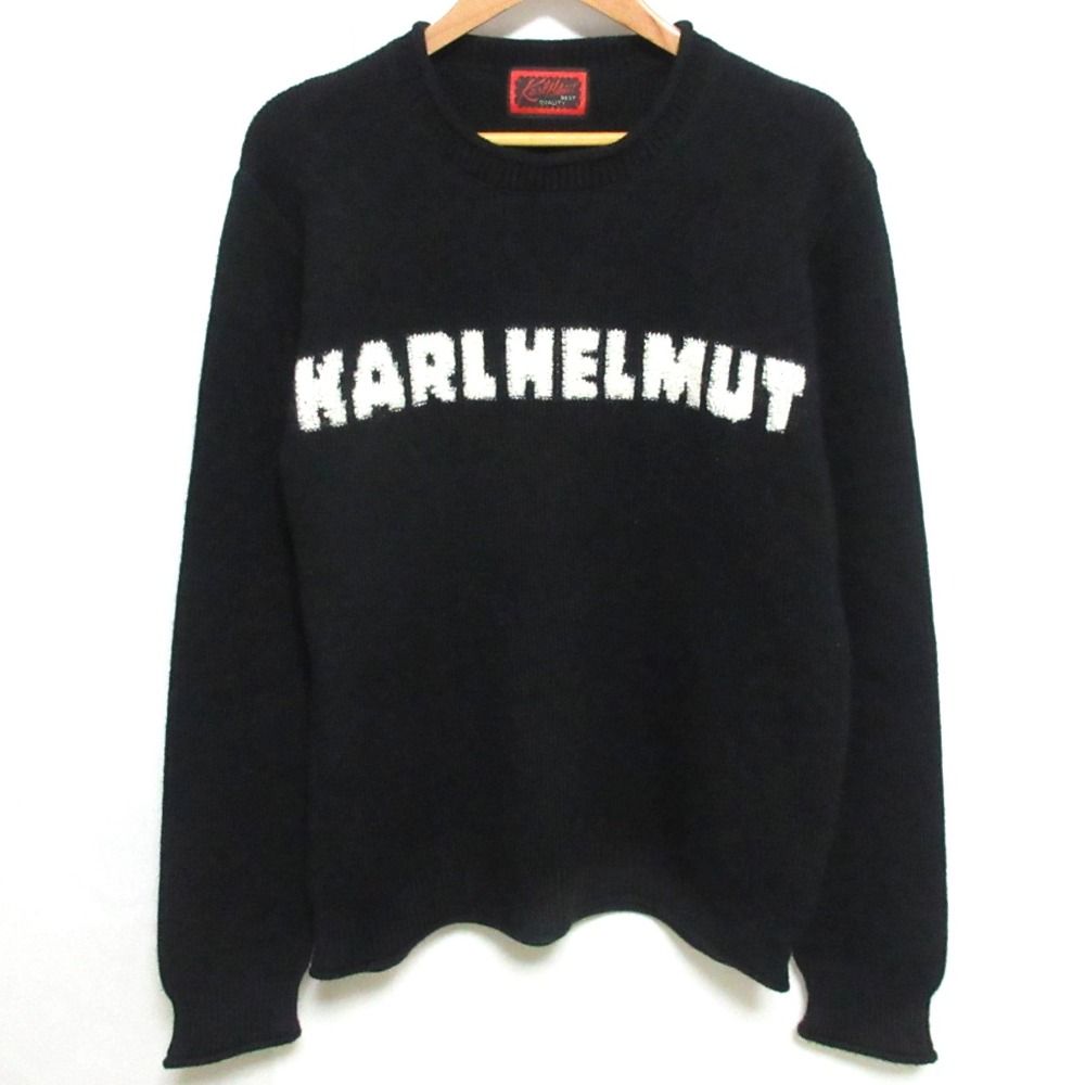 美品 23AW Karl Helmut カールヘルム ロゴ ニット セーター 美品 23AW Karl Helmut カールヘルム ロゴ ニット セーター