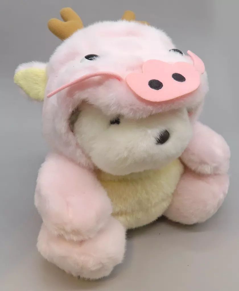 中古】ぬいぐるみ うめ吉(竜/ピンク) ぬいぐるみ(M) 変身
