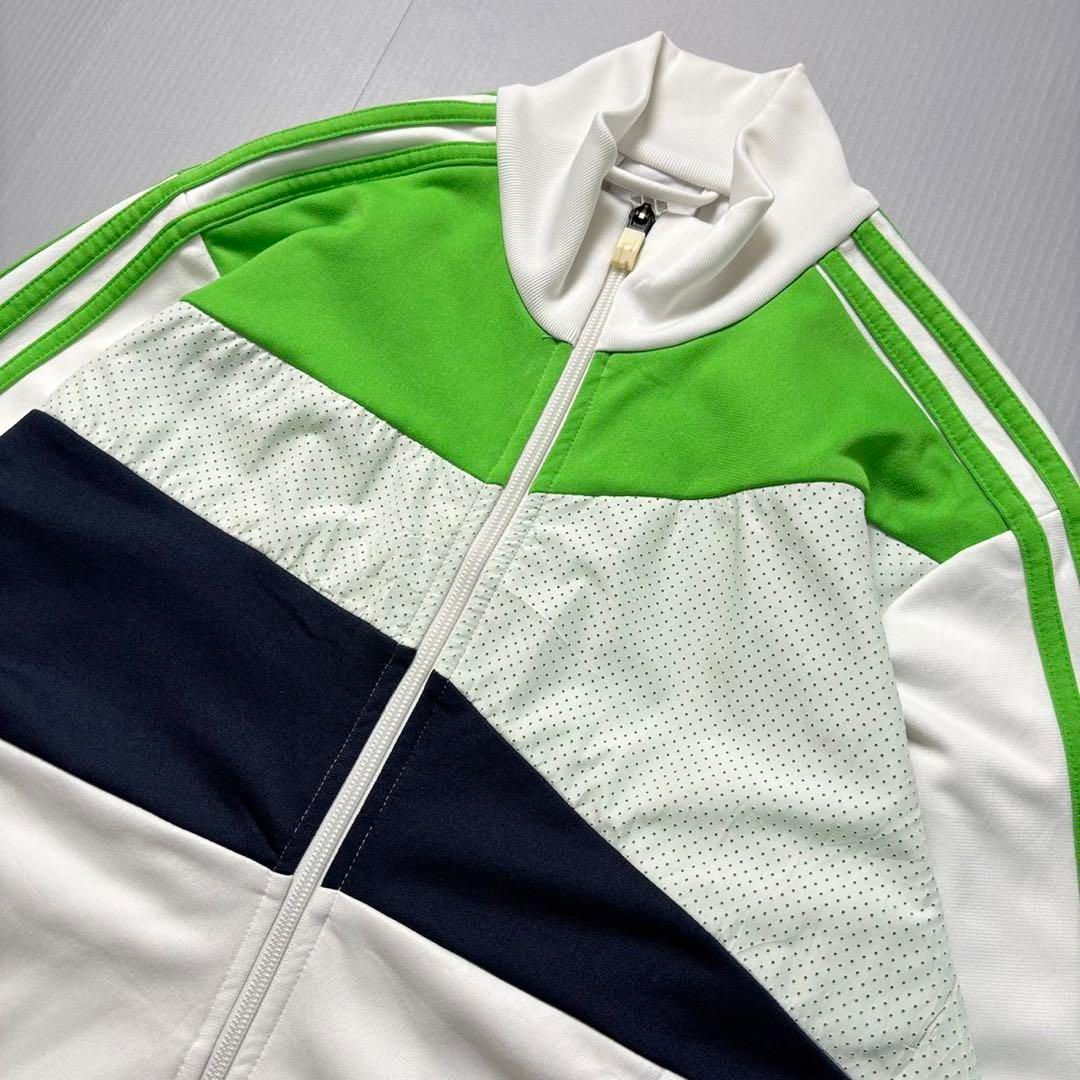 アディダス トラックジャケット 3ライン ジャージ バイカラー US古着q20 古着 adidas アディダス トラックジャケット ジャージ 異素材 テック