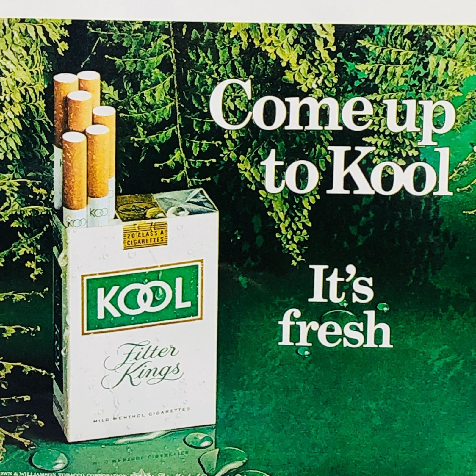 ビンテージ 広告 当時物 ポスター 『 クール 煙草 レトロ 昭和