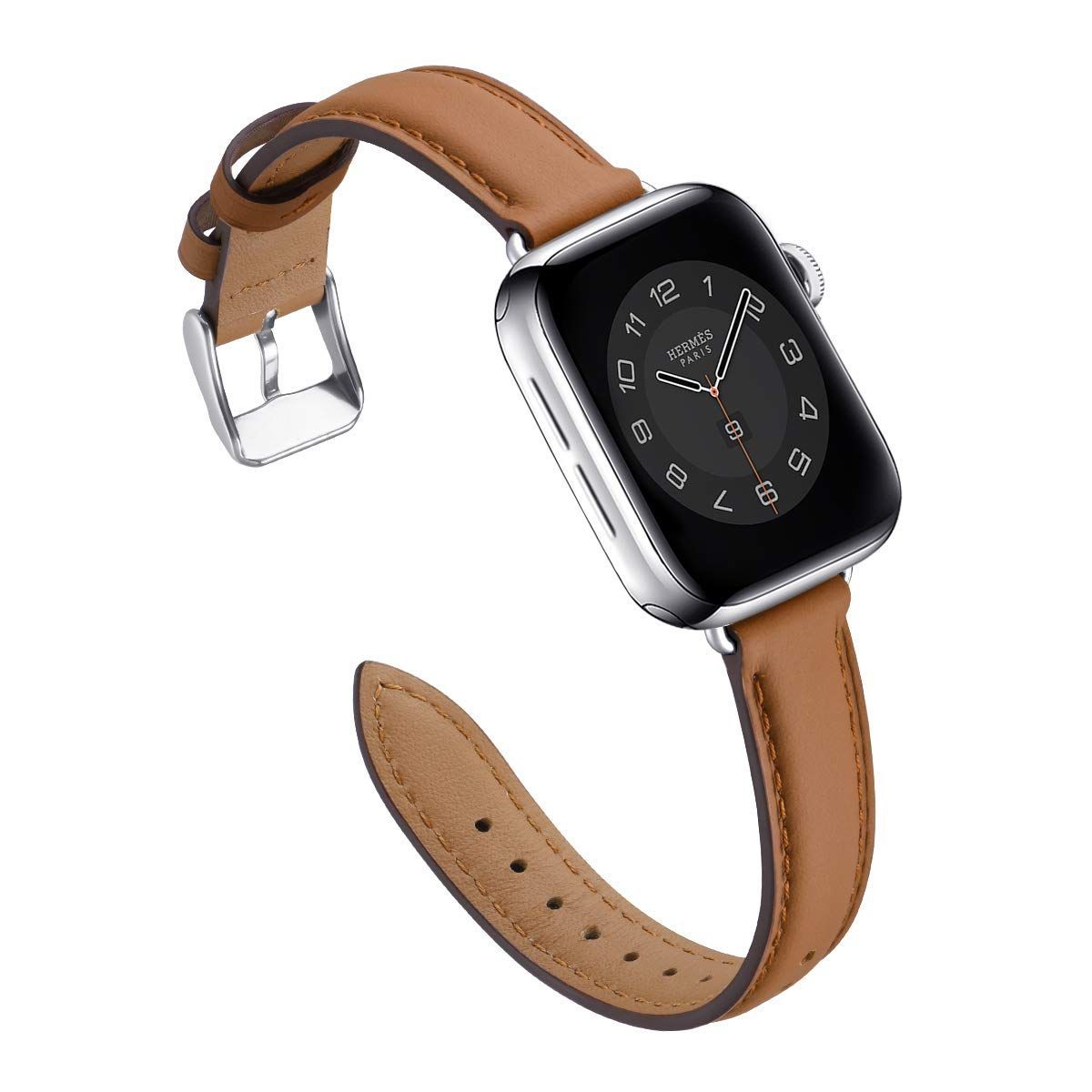 Apple Watch 革バンド 茶色 40mm対応 - 時計