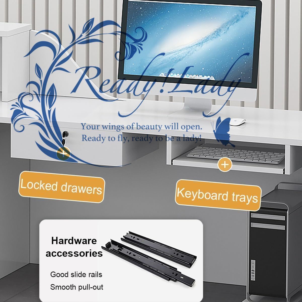 カウンター付き受付デスク フロントデスク受付カウンターシンプルなレジキャビネット 受付デスクモダンな小規模小売店チェックアウト 引 MARWIL-DEMENAGEMENTS_CH