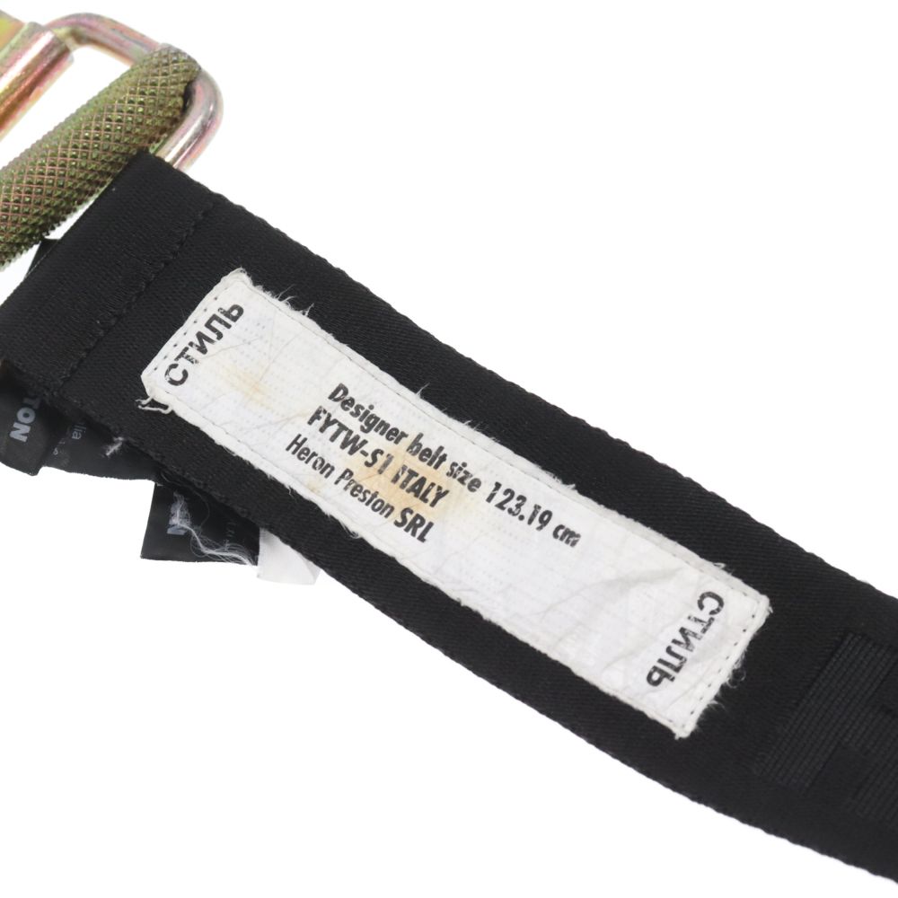 HERON PRESTON (ヘロンプレストン) JACQUARD TAPE BELT ジャガードテープベルト ブラック