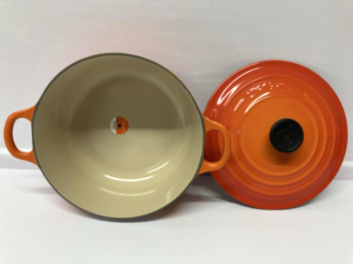 キッチン・食器 ル・クルーゼ両手鍋 オレンジ 20cm