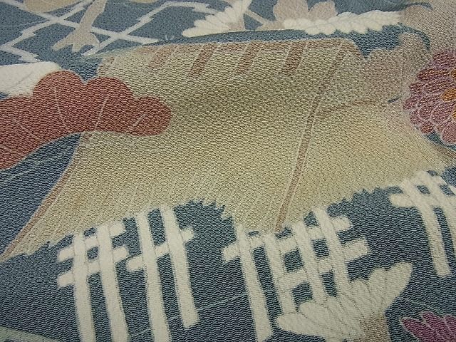 平和屋1□希少 京都老舗 名門「千總」 訪問着 松坂屋 染織名作展 刺繍 