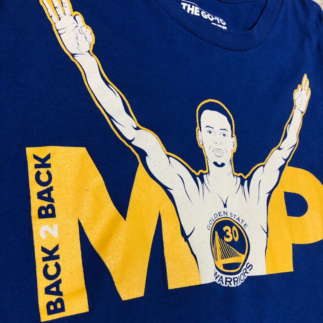 NBA ステフィン・カリー ウォリアーズ MVP イラストプリント Tシャツ 