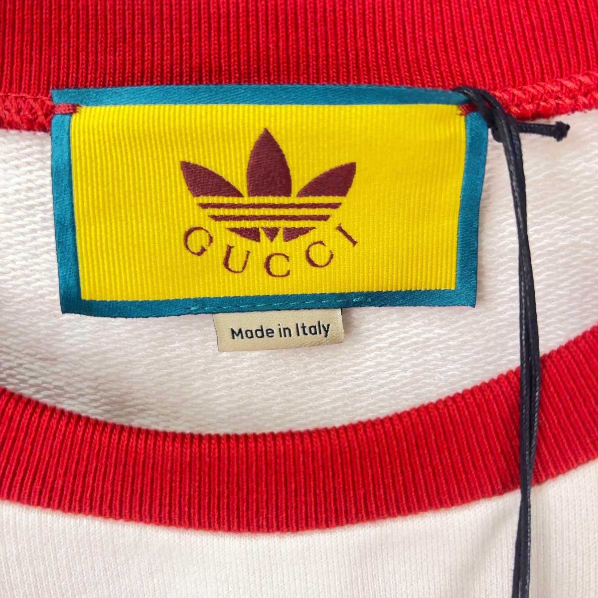 GUCCI × コラボ スウェット トレフォイルロゴプリント L GUCCI ×adidas コラボ スウェット トレフォイルロゴプリント ミケーレ