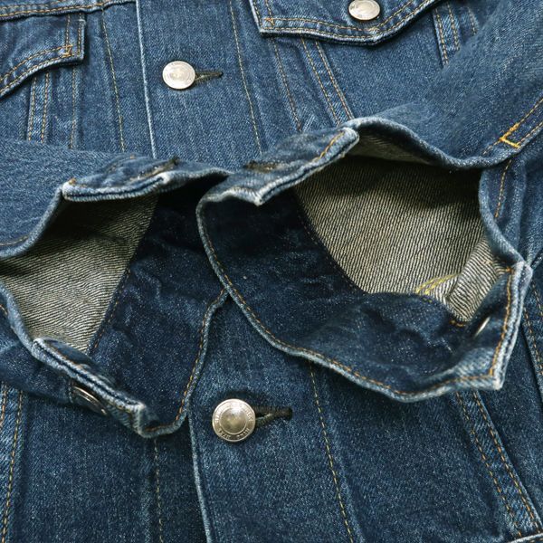 HYKE デニムジャケット Type3 タイトフィット #1 USEDWASH ブルー
