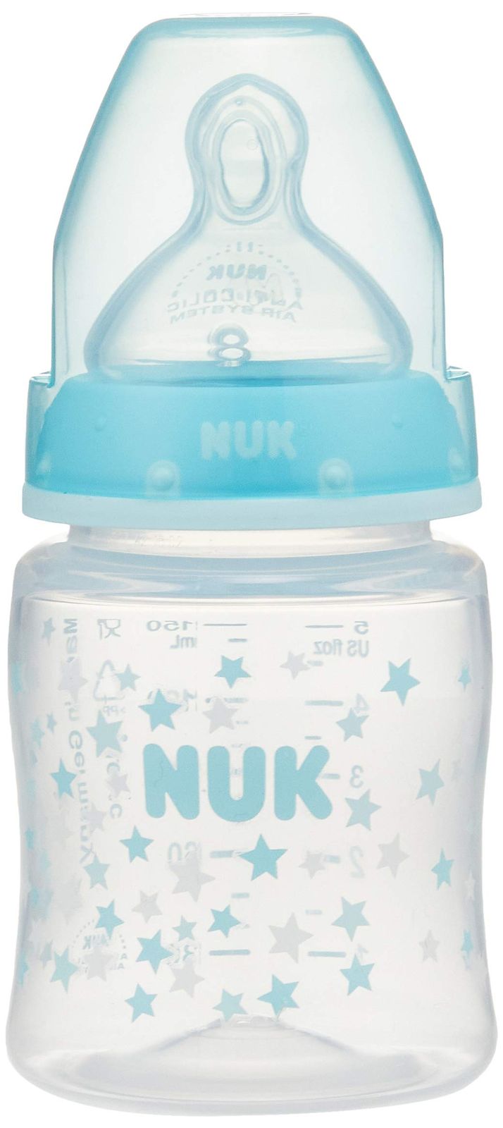 NUK プレミアムチョイス ほ乳びん ポリプロピレン製 イヤがらずに飲める おっぱいに近いほ乳びん 【ドイツ製】 スターズ青 150ml 0か月? 150ml FDNK01203156 [スターズ青] [150ml]