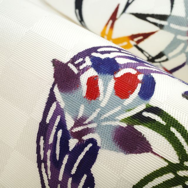 名古屋帯 九寸 高級 手刺繍 金糸 ブラウン 花丸文 菖蒲 新古品 kp1340 新品】 名古屋帯 九寸 沖縄県 本場琉球 紅型 琉球紅型研究所 藍