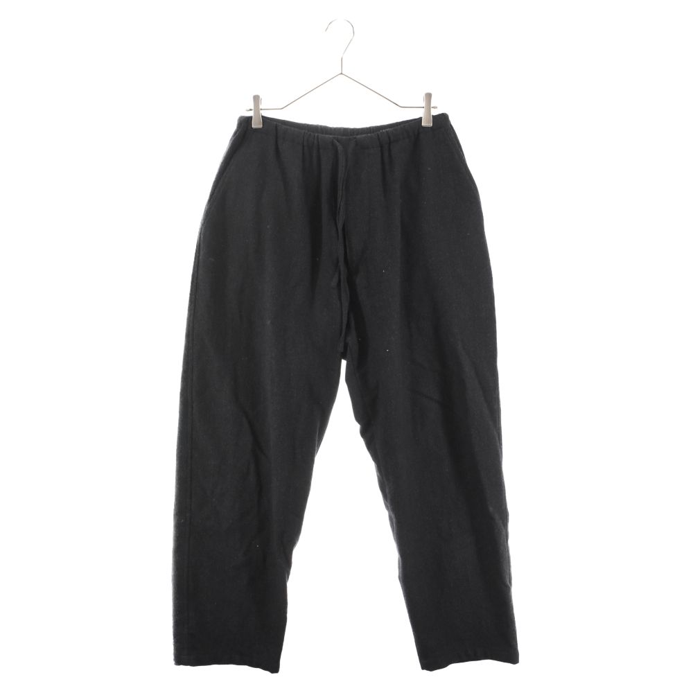COMOLI (コモリ) 21SS リファインウール ドローストリングパンツ ブラック Y03-03008