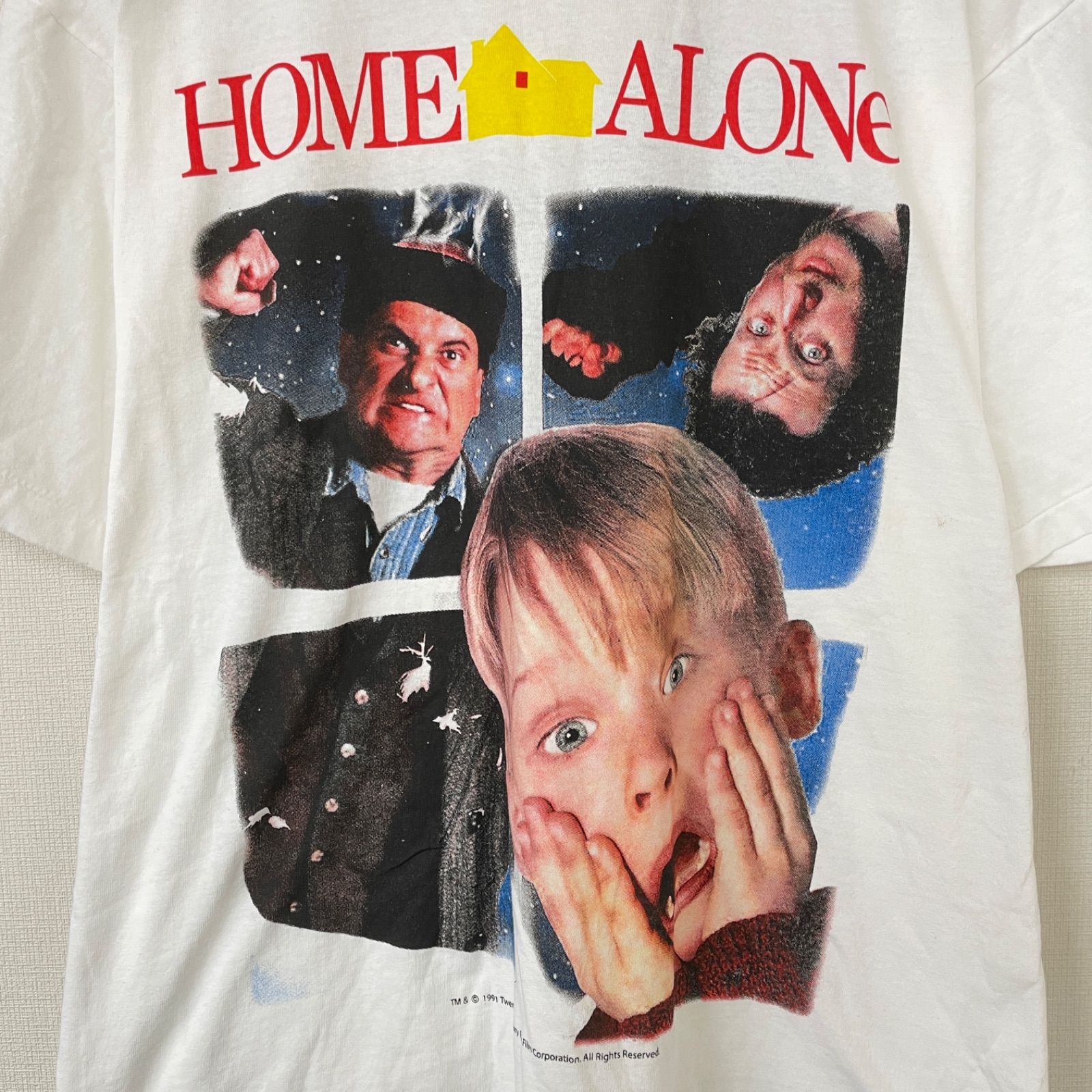 HOME ALONE ホームアローン フォトプリント Tシャツ 半袖 輸入品