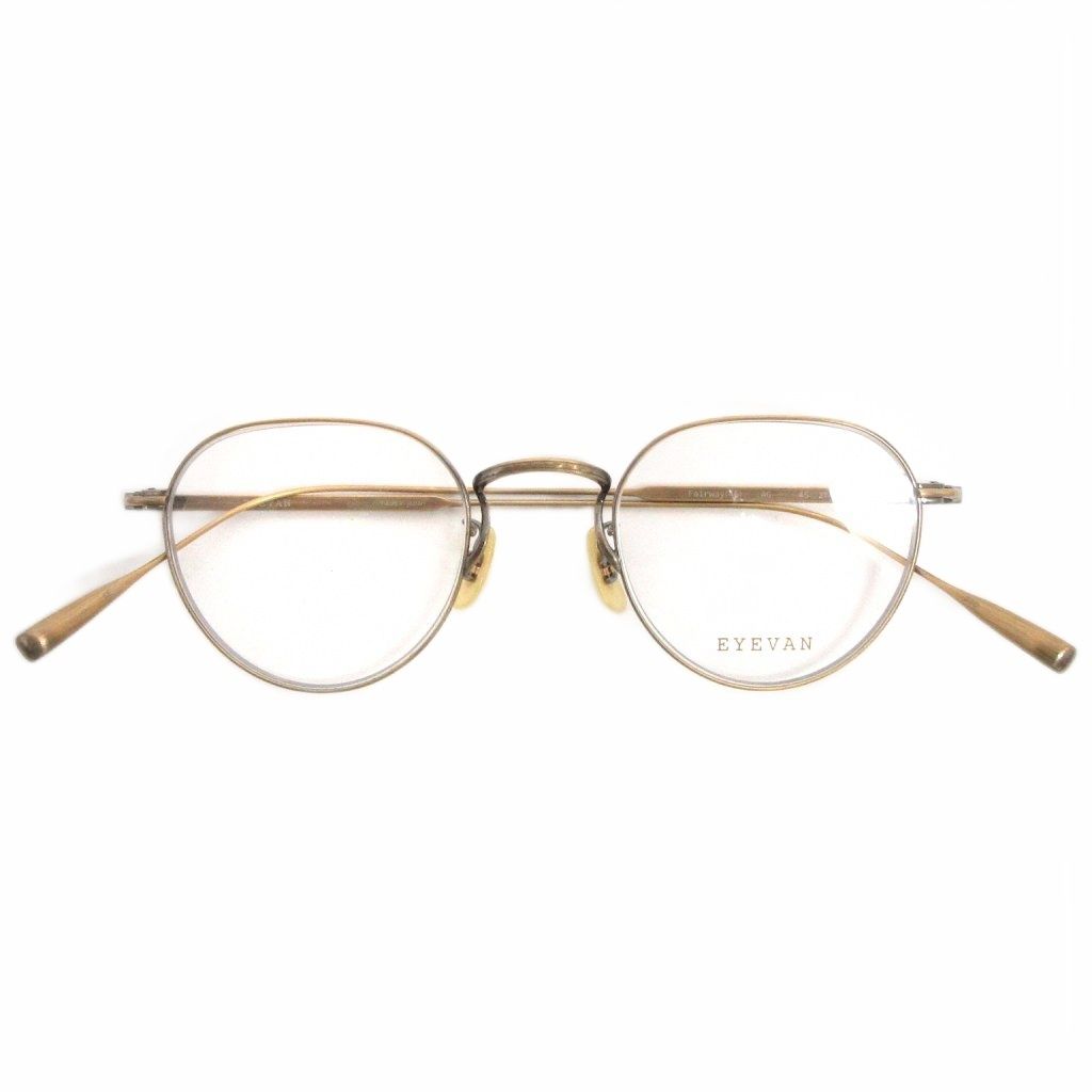 アイヴァン EYEVAN フェアウェイ Fairway 45 メガネフレーム 眼鏡 ボストン チタニウム ゴールドカラー 45□ 21-145