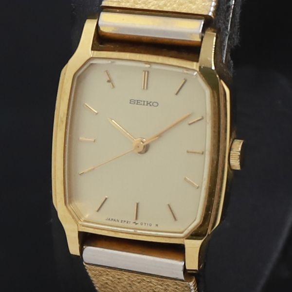 【希少　美品　新品電池】2790 SEIKO 腕時計　レディース　QZ ゴールド 美品/新品電池】 SEIKO レディース 腕時計 ゴールド 新品ベルト