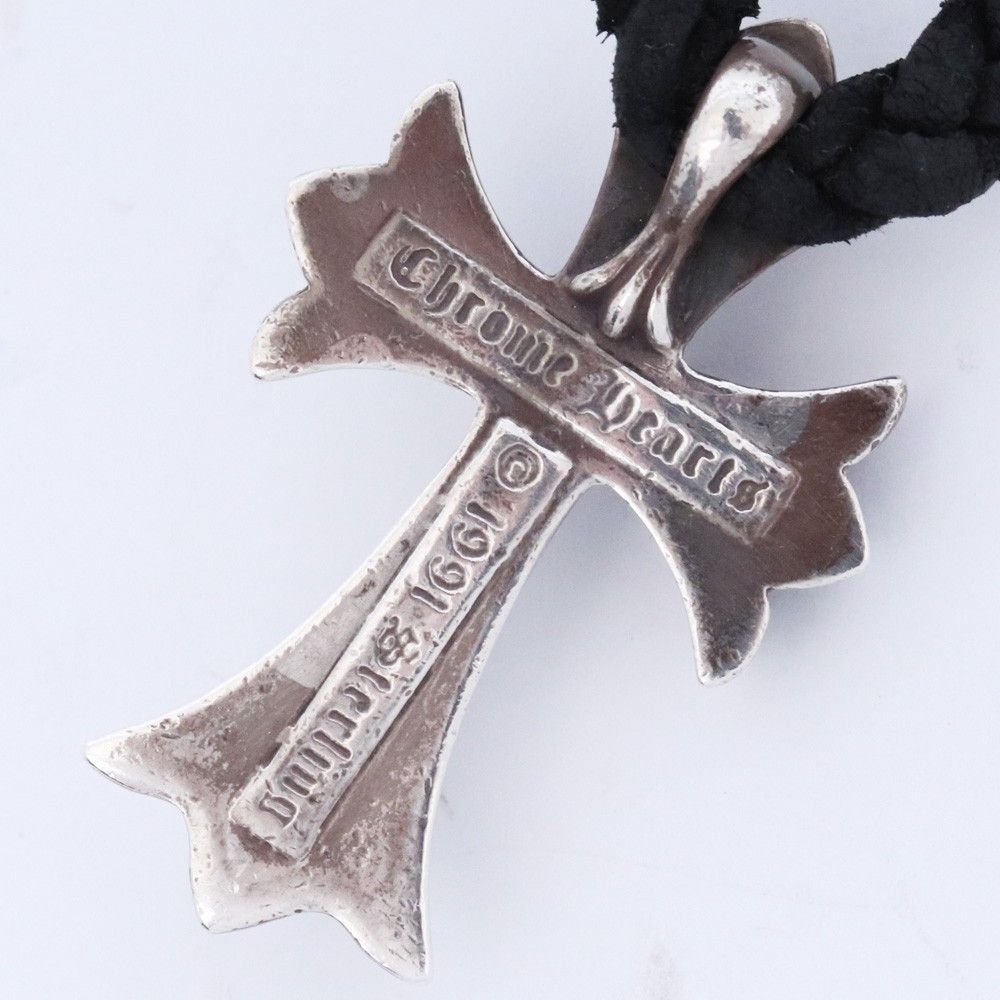 CHROME HEARTS CHクロスペンダント スモール タイニーレザー
