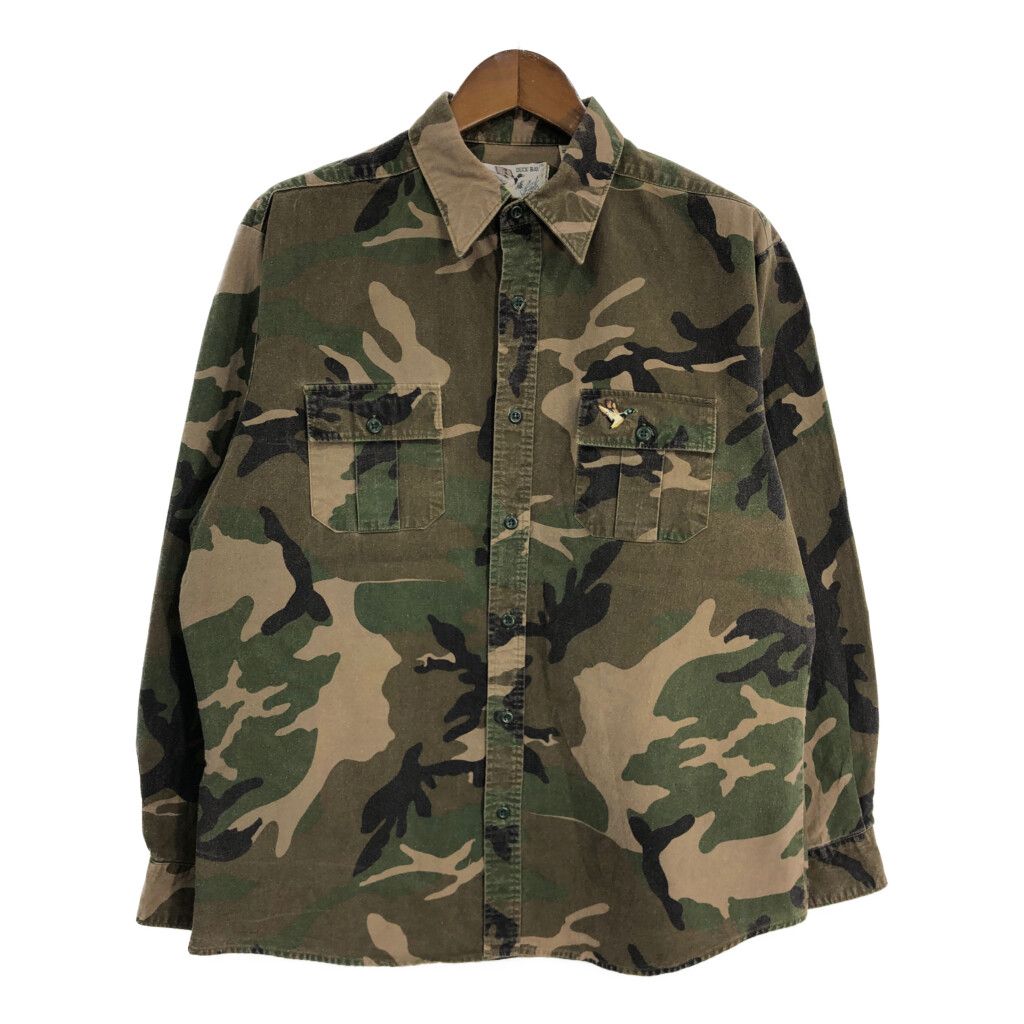 DUCK BAY コットン ハンティングシャツ 迷彩 (メンズ L) 中古 古着 S6172