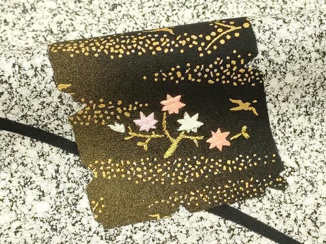 平和屋着物○訪問着 絞り 刺繍 吉祥草花文 金彩 正絹 逸品 CAAW3892vf