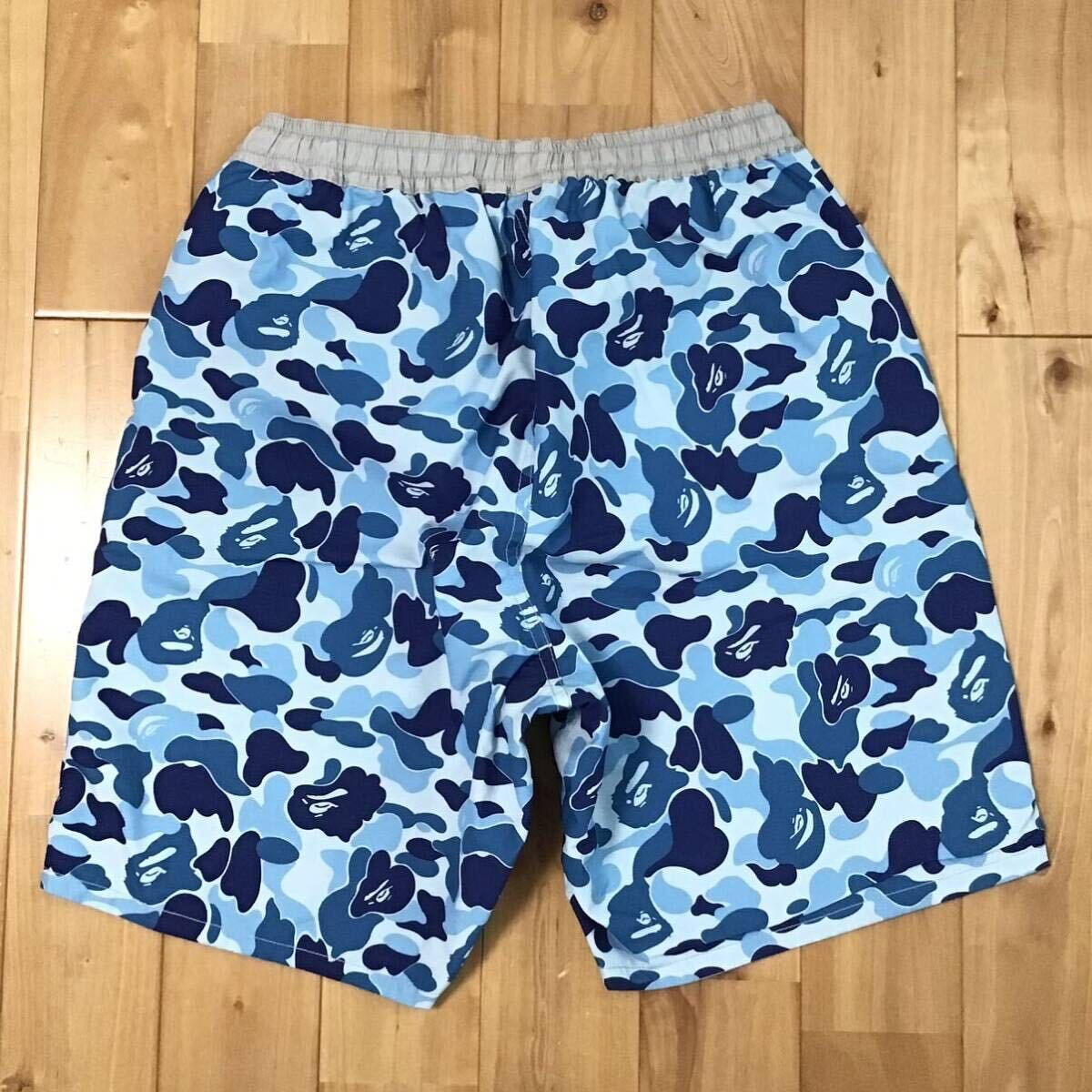 ★リバーシブル★ ABC camo Blue ハーフパンツ Mサイズ a bathing ape BAPE shorts エイプ ベイプ アベイシングエイプ ABCカモ