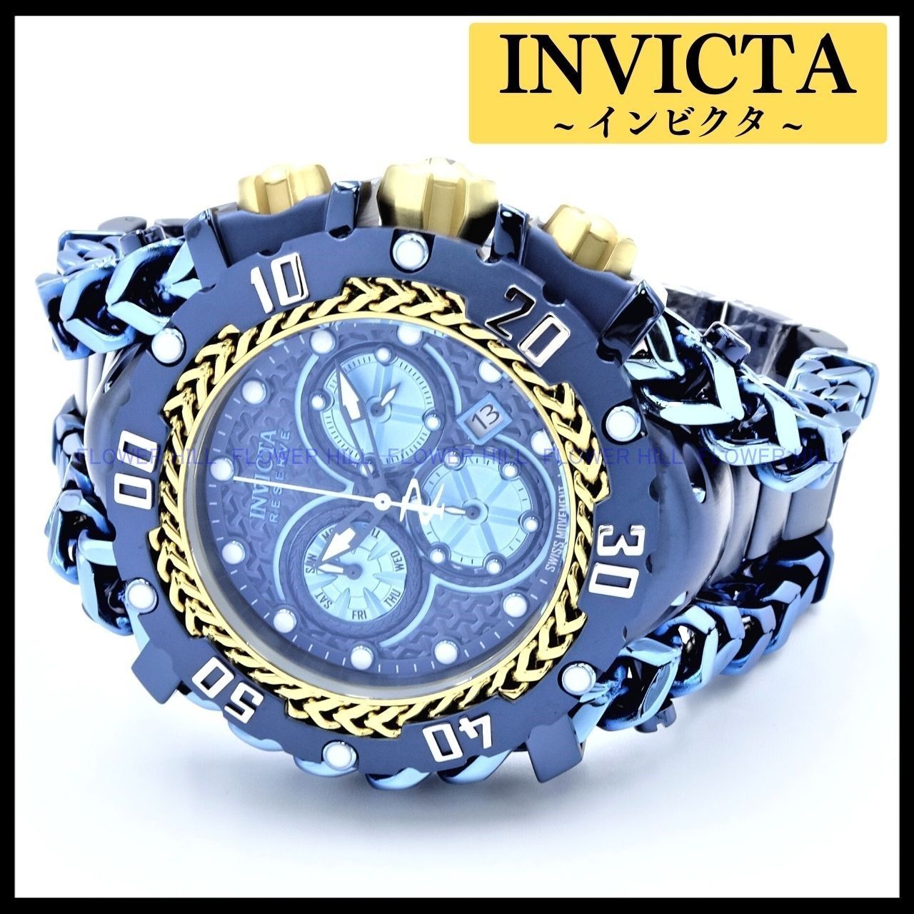 INVICTA インビクタ 腕時計 メンズ 高級 GLADIATOR 36964 クォーツ クロノグラフ スイスムーブメント メタルバンド  ダークブルー - メルカリ