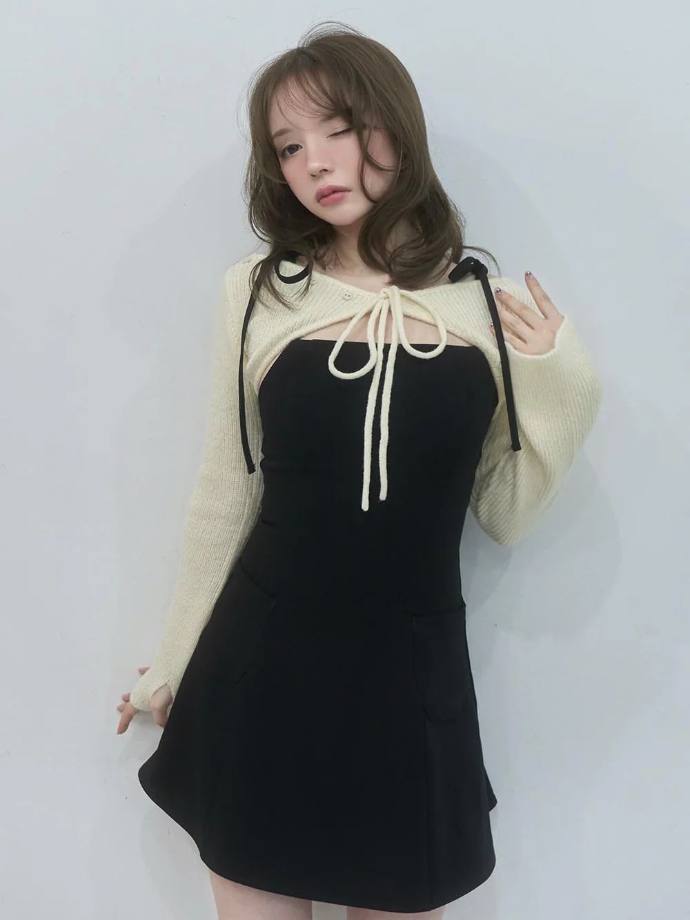 Lamia knit set mini dress - メルカリ