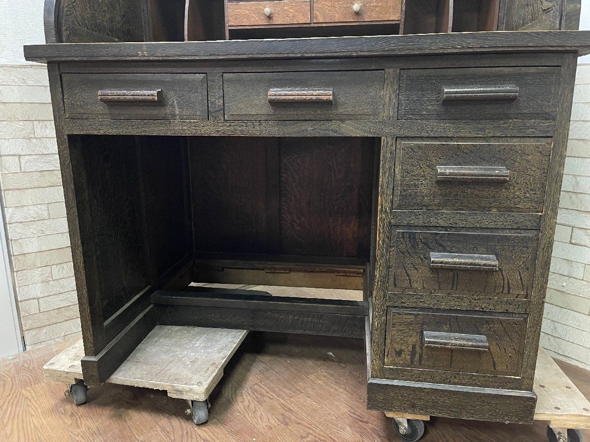 アンティーク 家具 ロールトップデスク 蛇腹机 USヴィンテージ リサイクル ロールトップデスク 蛇腹 学習机 パソコン