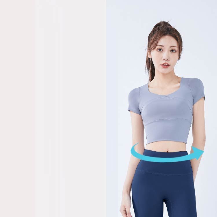 ホットヨガ ギャザー 即購入OK 吸汗速乾 スポーツウェア