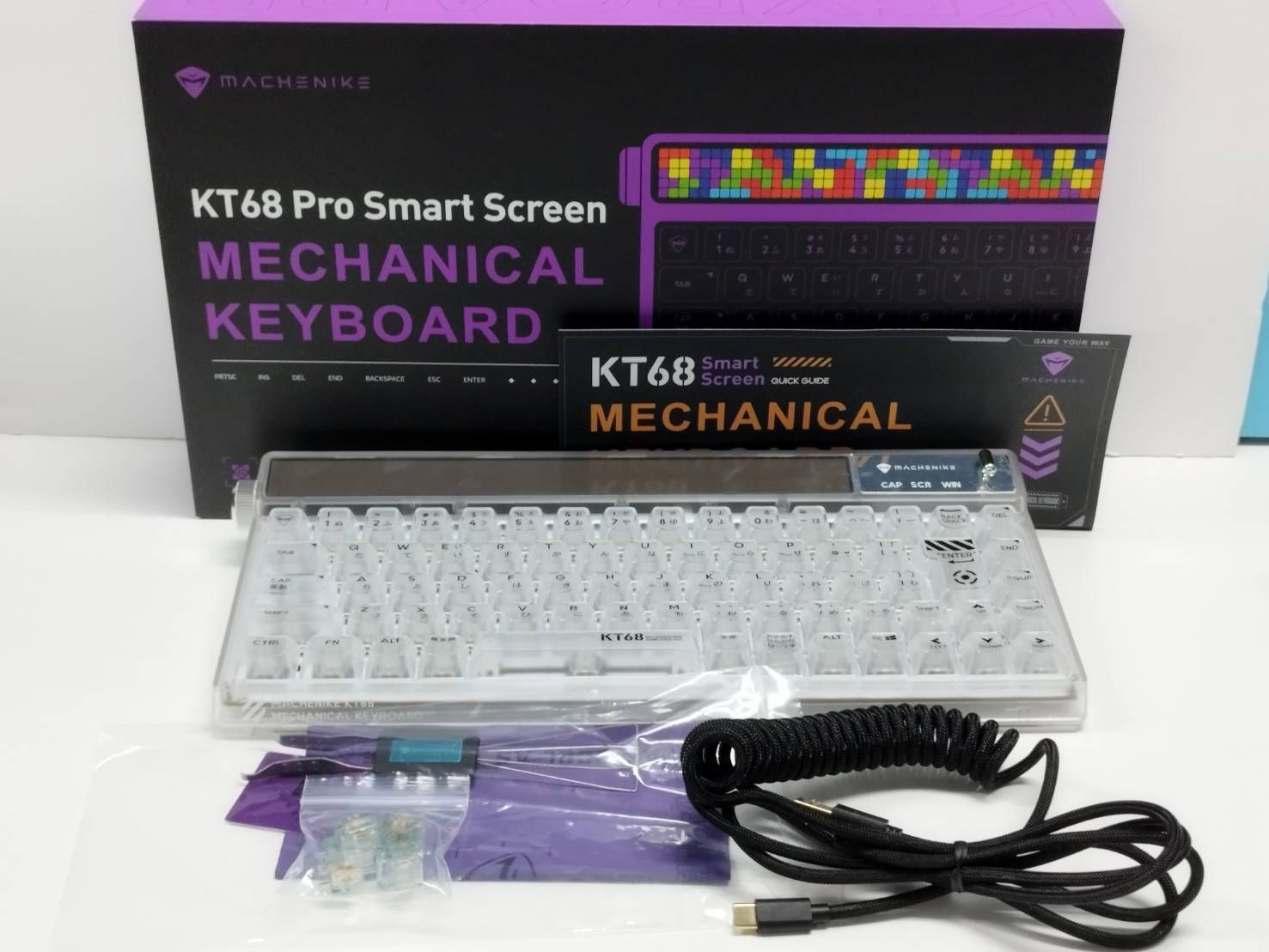 MACHENIKE KT68 Pro Smart Screen|KT68-B68W|メカニカルキーボード|有線