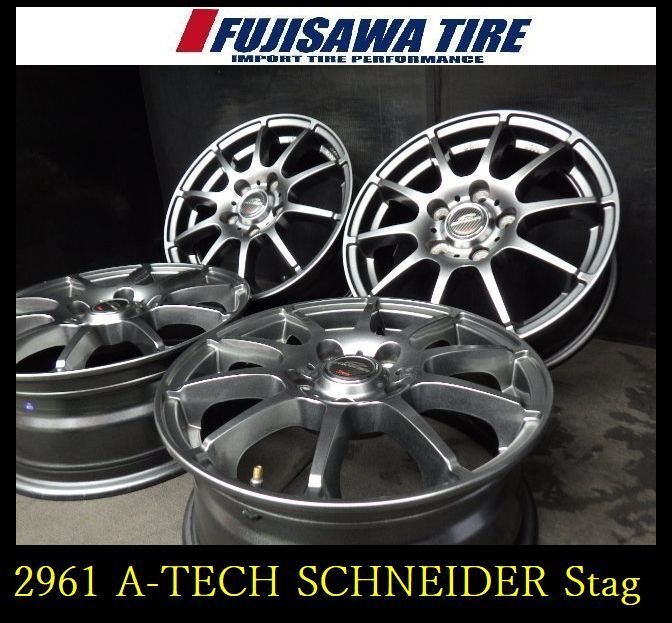 2961 B▲送料無料▲A-TECH SCHNEIDER Stag ホイール▲15x6.0J 5穴 PCD114.3 50▲4本