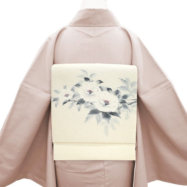 新古品】 名古屋帯 未使用 正絹 九寸 作家物 網織紬 ひげ紬
