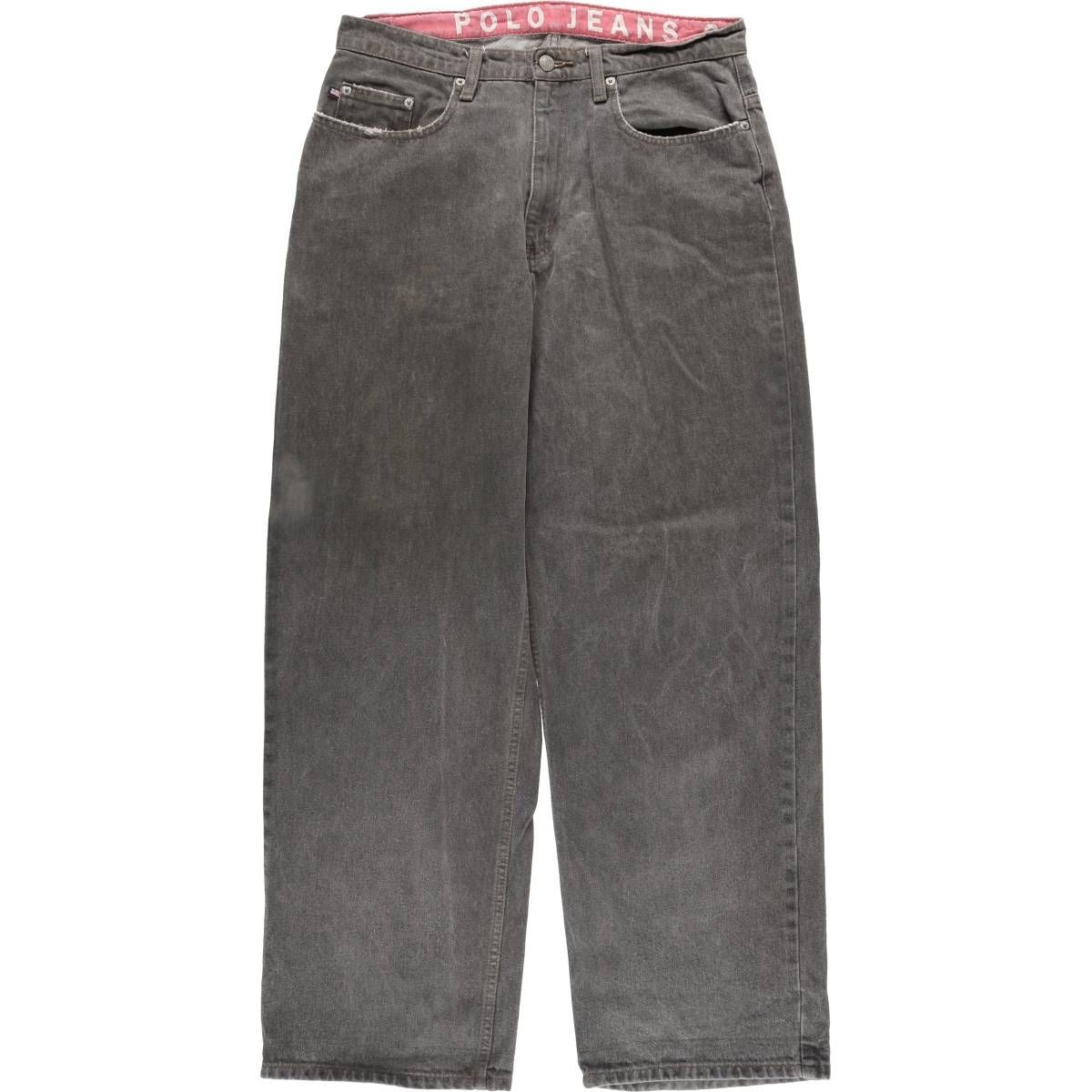 古着 00年代 ラルフローレン Ralph Lauren POLO JEANS COMPANY BANNER JEAN ブラックデニム テーパードデニムパンツ|eaa583053