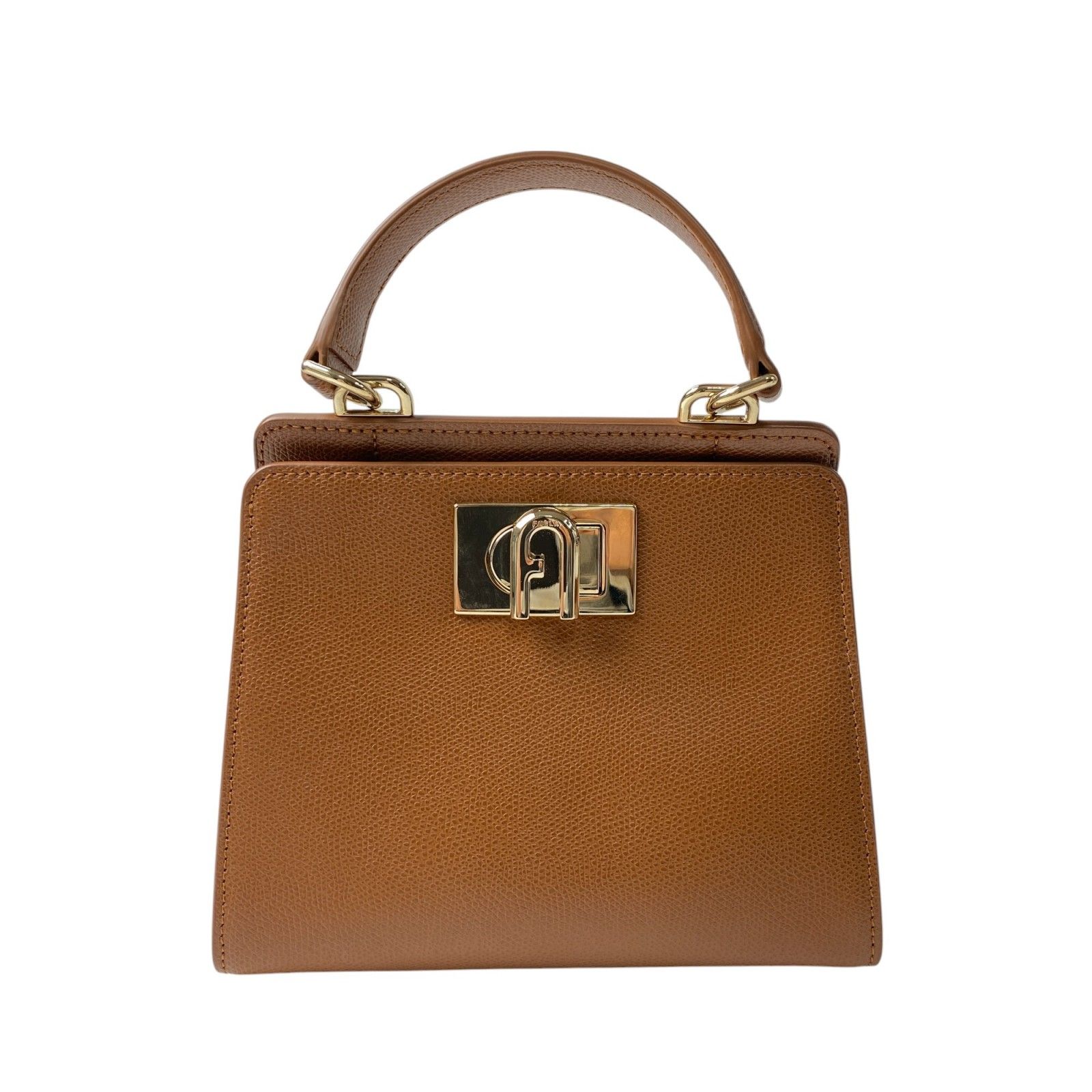 美品 フルラ FURLA レディース ミニ レザーバッグ 2way ショルダー 