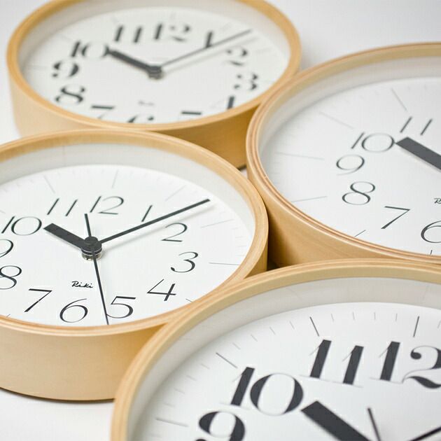 レムノス 掛け時計 RIKI CLOCK RC 電波時計 WR08