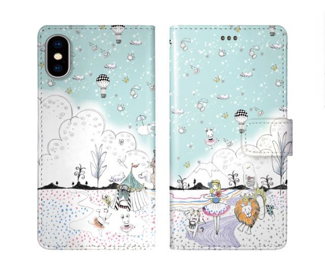 スカラー スマホケース Galaxy A55 5G SC-53E 手帳型 ギャラクシー SC-51E SC-53D SC-56C SC-56B SC-53B SC-51A スマホカバー 全機種対応 scolar アリス ライオン バルーン メルヘン ダイアリ