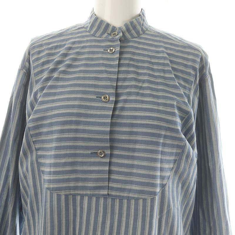 マリメッコ marimekko ストライプ ワンピース ロング 長袖 スモーク  