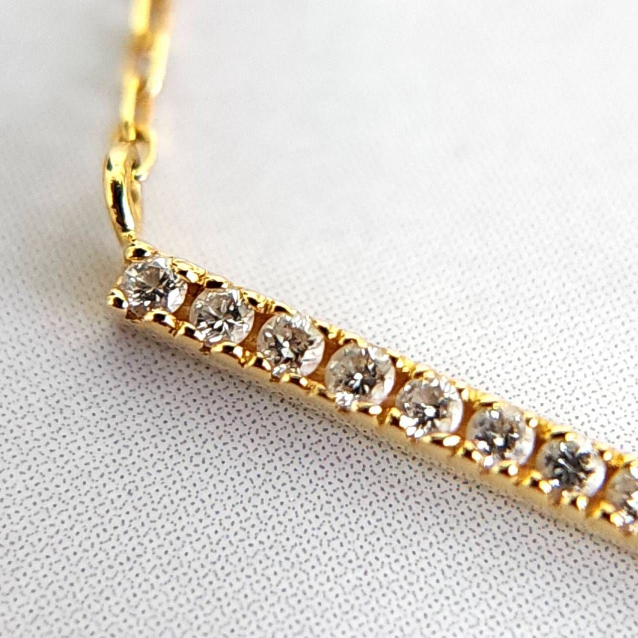 ete エテ K18 パーティクル ネックレス ダイヤ 0.03ct 保存袋 ショップ 