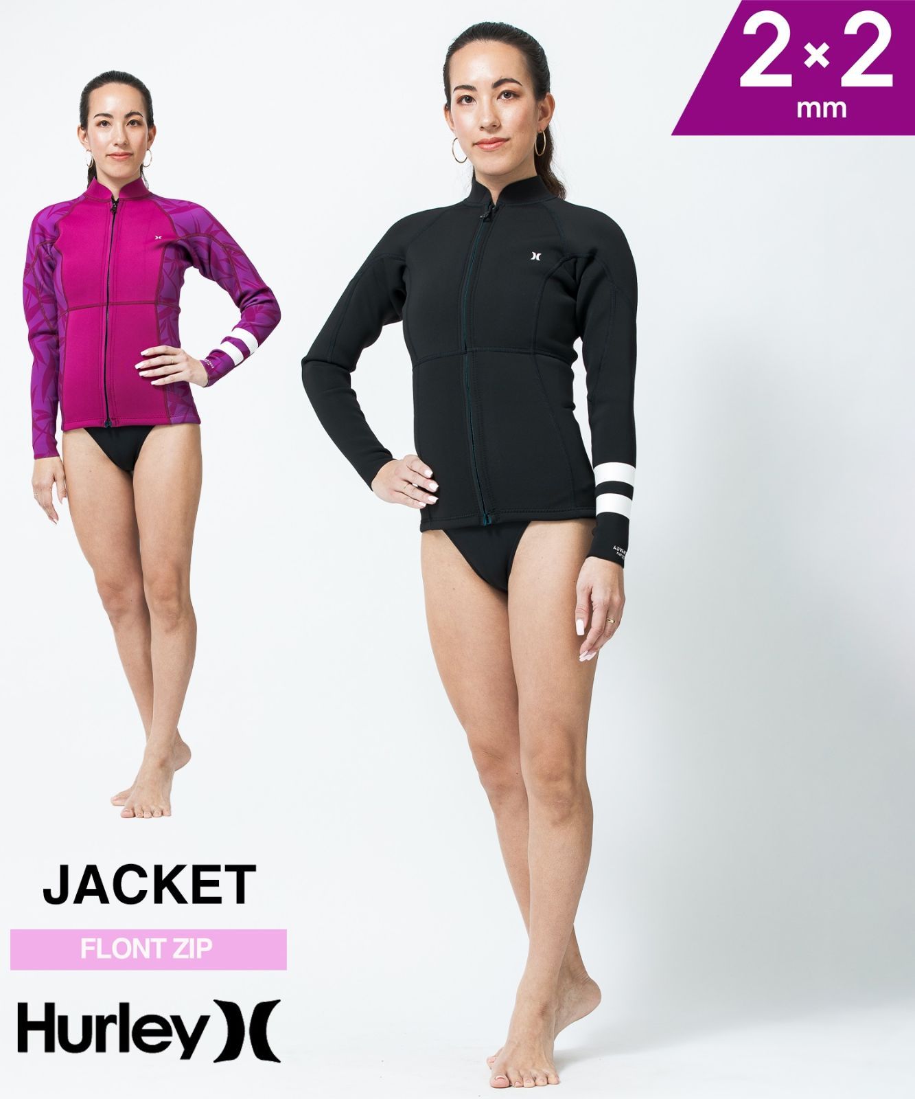 ムラスポ公式 Hurley ハーレー FZ ADVANTAGE 2mm GZFZJK24 ロングスリーブ ジャケット レディース ウェットスーツ ムラサキスポーツ