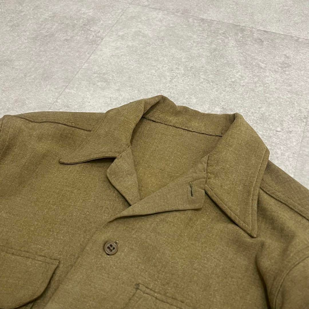 希少 WW2 第二次世界大戦 40s US ARMY マスタードシャツ マチ