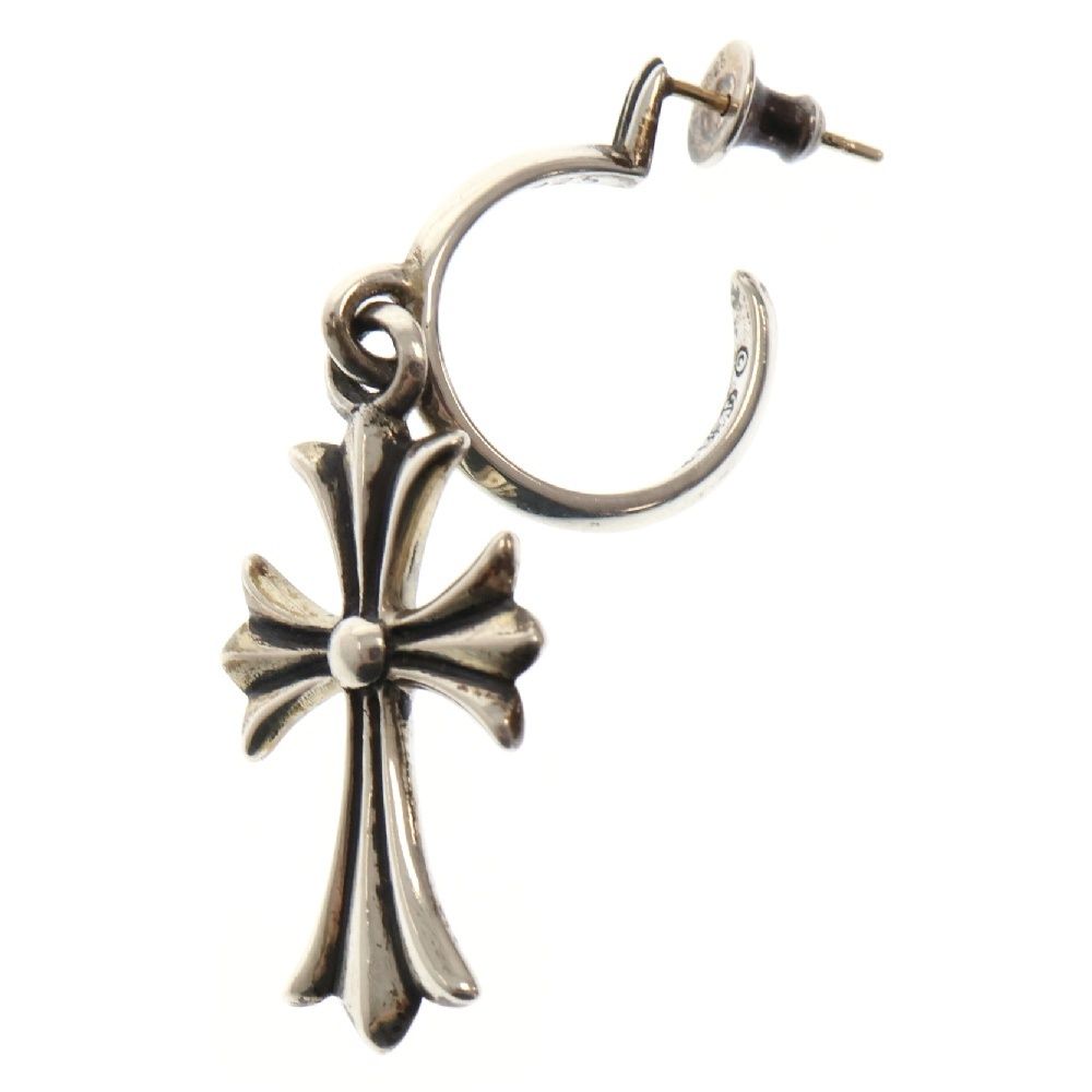 CHROME HEARTS クロムハーツ TINY CH CROSS タイニーCHクロスフープ シルバーピアス シルバー
