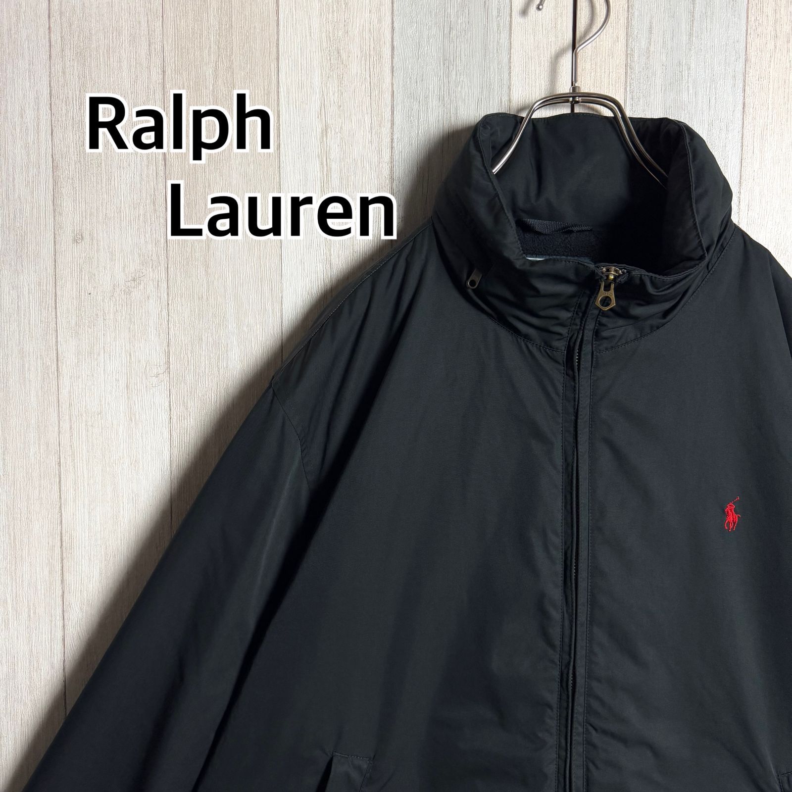 Polo by Ralph Lauren ポロ バイ ラルフローレン ジップジャケット ポリエステル ブラック XL スウィングトップ ブルゾン