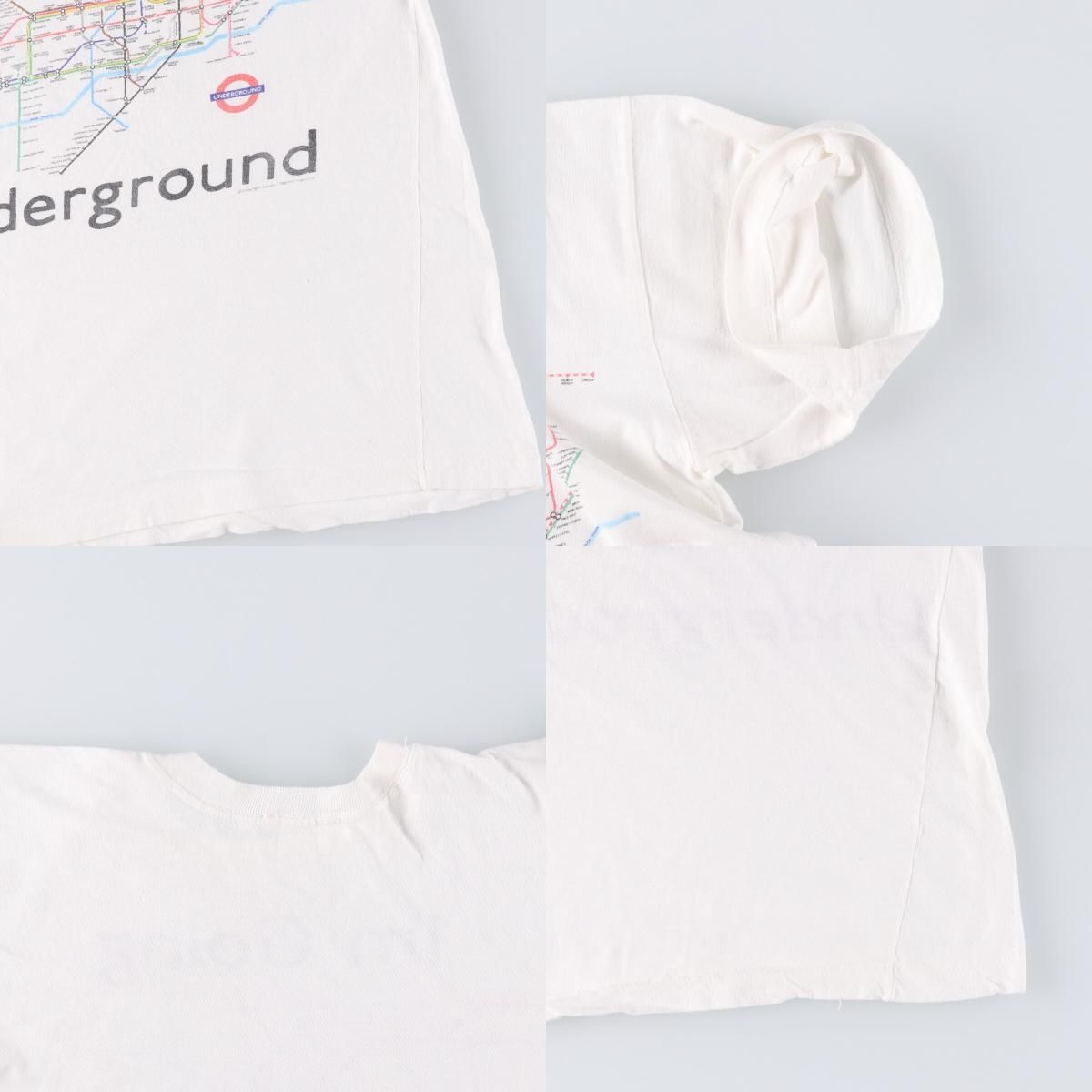 古着 LONDON UNDERGROUND ロンドン地下鉄 アドバタイジングTシャツ レディースS相当 ヴィンテージ /eaa549040 古着 LONDON UNDERGROUND ロンドン地下鉄 アドバタイジングT
