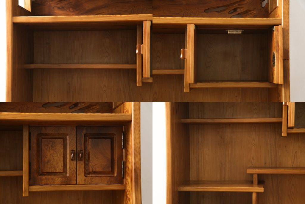 ☆事前問合せ必須☆ 茶箪笥 中古 美品 屋久杉 杢目 茶棚 戸棚 収納棚